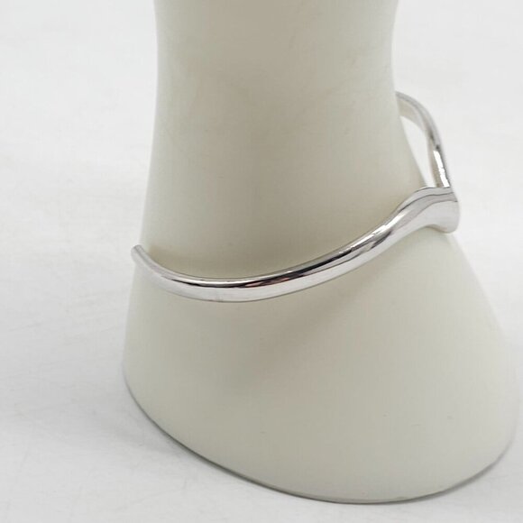 Silver Tone Chevron Cuff Bracelet By Avon - Picture 2 of 6